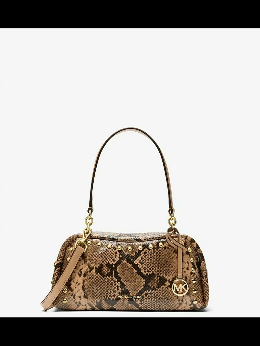 Michael Kors Cecily Studded Snake Embossed Crossbody